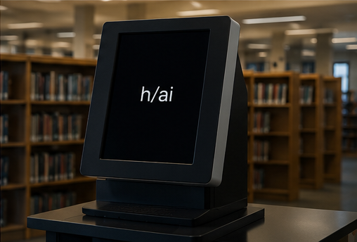 Library terminal displaying h/ai