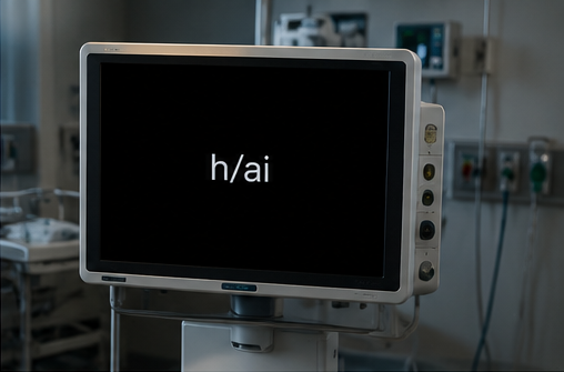 Hospital monitor displaying h/ai