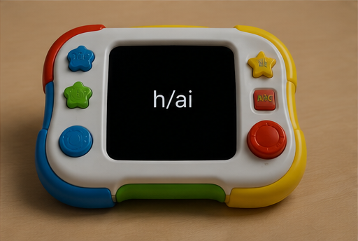 Children's learning toy displaying h/ai