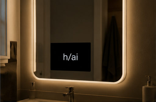 Smart mirror displaying h/ai